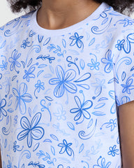 OVS Girls’ Printed Aop Tee In Lucent White White / 9-10 Y