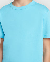 Boys' OVS Crew Neck Tee In Sky Blue Azure / 9-10 Y