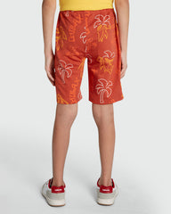 OVS Boys’ Printed Shorts – Red & Brown Combo Red/Brown / 9-10 Y