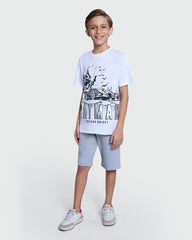 OVS Boys’ Shorts In Dapple Gray Violet / 9-10 Y