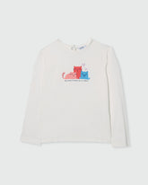 Ovs Long-Sleeved T-Shirt With Kittens Print White / 24-36M