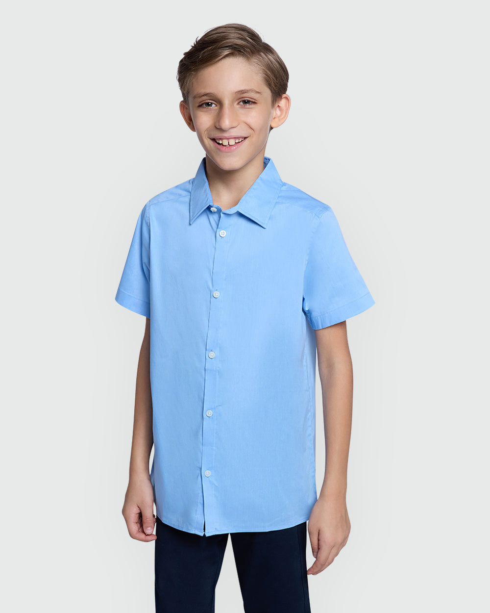 OVS Boys’ Short Sleeve Shirt In Placid Blue Azure / 9-10 Y