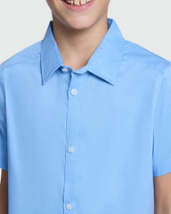OVS Boys’ Short Sleeve Shirt In Placid Blue Azure / 9-10 Y