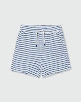 Ovs Kids Boy Striped Cotton Shorts With Drawstring Green / 24-30 m