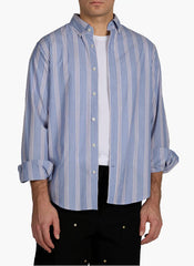 Regular Poplin Fil A Fil Stripe Shirt
