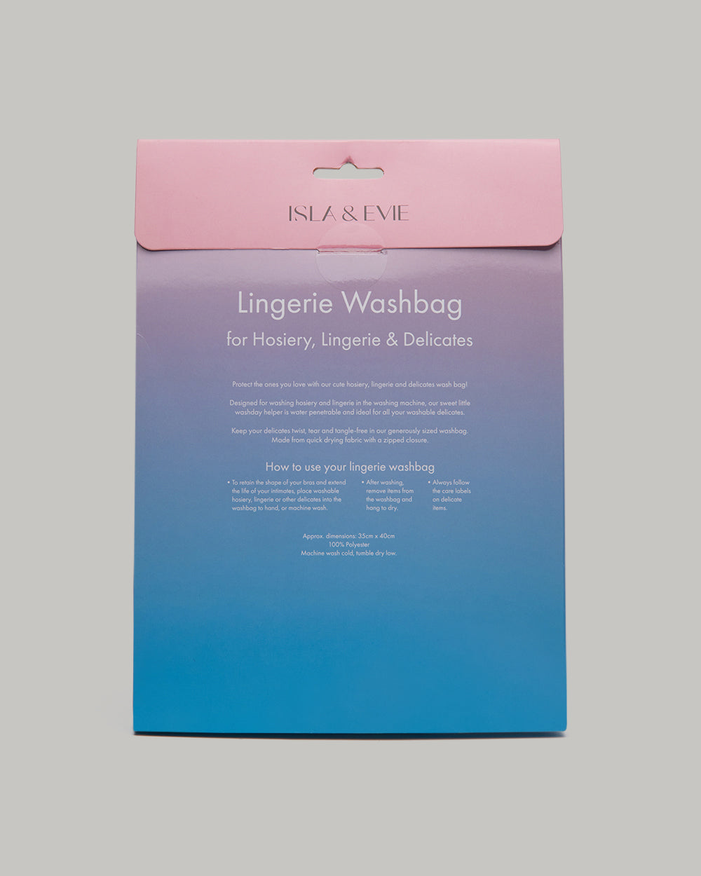 ISLA & EVIE PASTEL PINK LINGERIE WASH BAG PASTEL PINK / O/S ISLA & EVIE PASTEL PINK LINGERIE WASH BAG PASTEL PINK / O/S