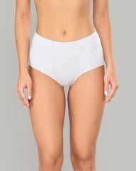 LA SENZA AMBRA ORGANIC CTN FULL WHITE BRIEF GREY / 8/10