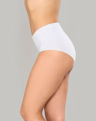 LA SENZA AMBRA ORGANIC CTN FULL WHITE BRIEF GREY / 8/10