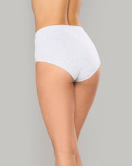 LA SENZA AMBRA ORGANIC CTN FULL WHITE BRIEF GREY / 8/10