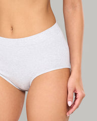 LA SENZA AMBRA ORGANIC CTN FULL WHITE BRIEF GREY / 8/10