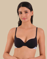 ISLA & EVIE BLACK T-SHIRT PUSHUP BRA BLACK BEAUTY / 34B