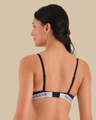 ISLA & EVIE BLACK T-SHIRT PUSHUP BRA BLACK BEAUTY / 34B