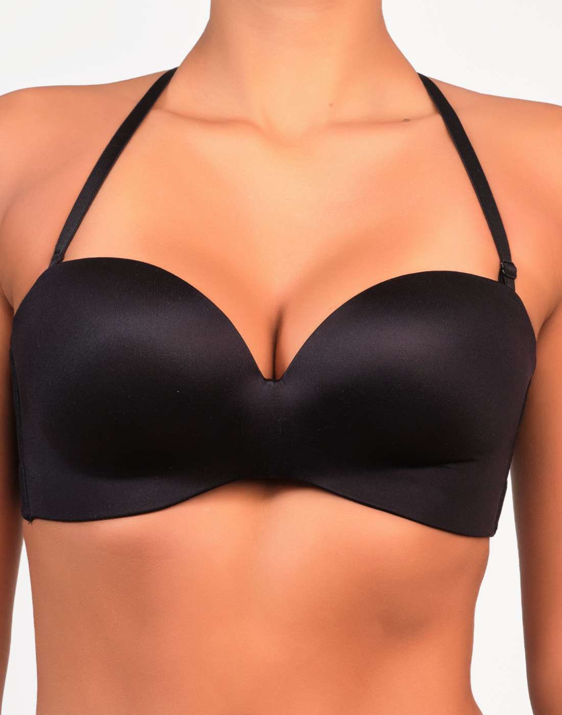 Isla & Evie Strapless Multiway Strapless Plunge Bra Black / 34B