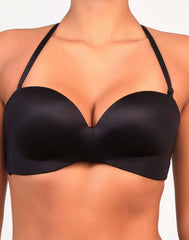 Isla & Evie Strapless Multiway Strapless Plunge Bra Black / 34B