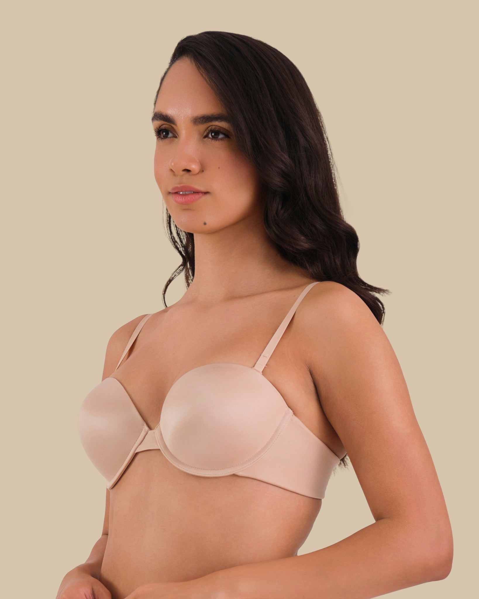 ISLA & EVIE STRAPLESS SILICON MULTIWAY BRA RUGBY TAN / 34B