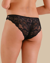 ISLA & EVIE CHEEKY SEAMLESS PANTIES BLACK / S