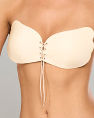 Secret Weapons Lace Up Bra NUDE / C Cup