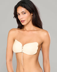 Secret Weapons Lace Up Bra NUDE / D Cup