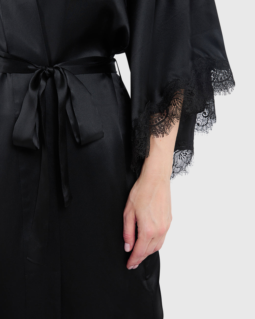 Sainted Sisters Silk Pajama Set Black / S-M Sainted Sisters Silk Pajama Set Black / S-M