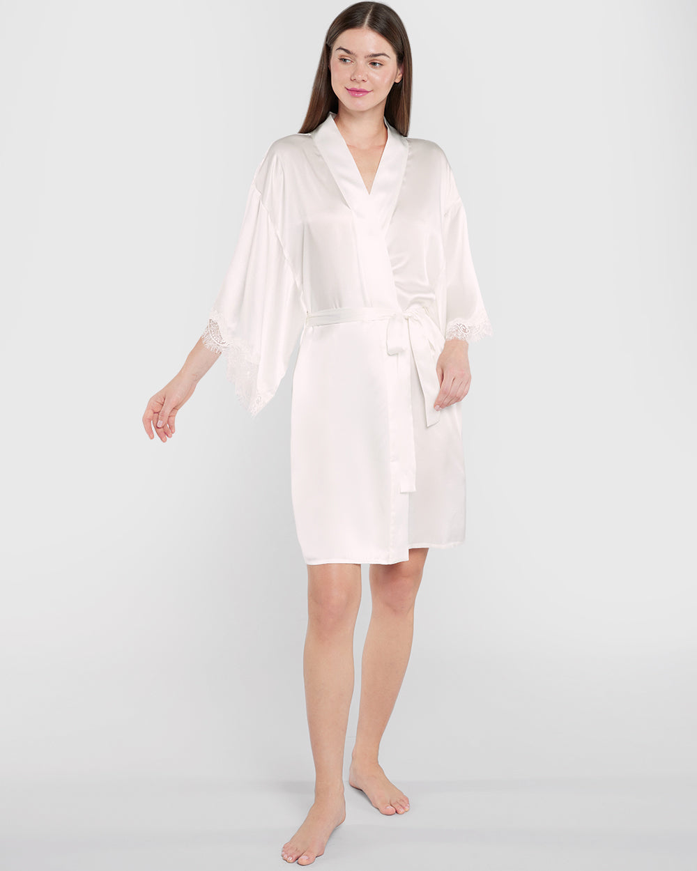 Sainted Sisters Silk Pajama Set White / S-M