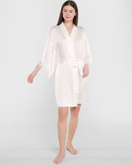 Sainted Sisters Silk Pajama Set White / S-M