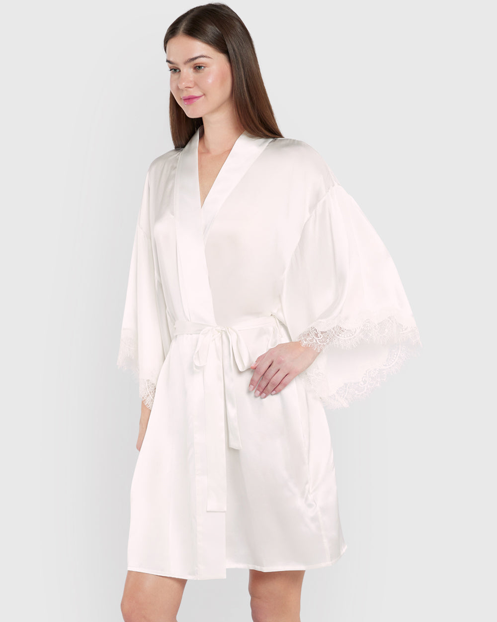 Sainted Sisters Silk Pajama Set White / S-M Sainted Sisters Silk Pajama Set White / S-M