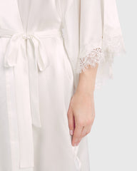 Sainted Sisters Silk Pajama Set White / S-M