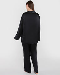 Sainted Sisters Silk Pajama Set Black / M