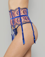 EVELINA SEXY SUSPENDER GARTER BLU358 / 10