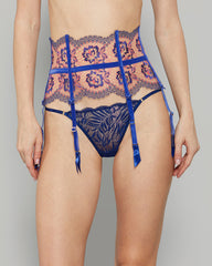 EVELINA SEXY SUSPENDER GARTER BLU358 / 10