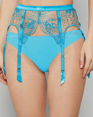 DITA JULIES ROSES SEXY BUTTERFLY BLUE SUSPENDER GARTER BLU346 / 10