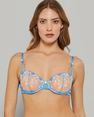 ISLA & EVIE ISABELLE BALCONETTE BRA Blue / 34B