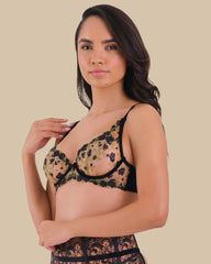 LA SENZA ROSWYN PLUNGE BRA BRAS BLACK-LSD / 12B