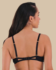 LA SENZA ROSWYN PLUNGE BRA BRAS BLACK-LSD / 12B