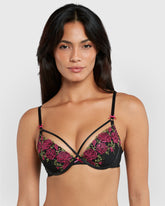 Isla & Evie Pushup Plunge Bra Multicolor / 34B