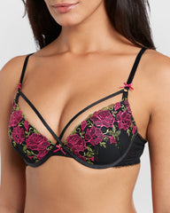 Isla & Evie Pushup Plunge Bra Multicolor / 34B