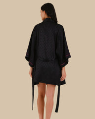 Isla & Evie Robe BLACK BEAUTY/FUCHSIA-LSI / S