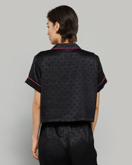 CROPPED PJ SHIRT Black / S