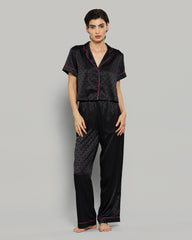 CROPPED PJ SHIRT Black / S