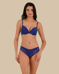 Bra push up rib TWILIGHT BLUE / 34B