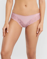 Isla & Evie Ribbed Unlined Cheeky Panty Pink / M