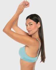 La Senza Isla And Evie Casual Comfort Rib Push Up Padded Plunge Bra Reef Waters Reef Waters / 34B