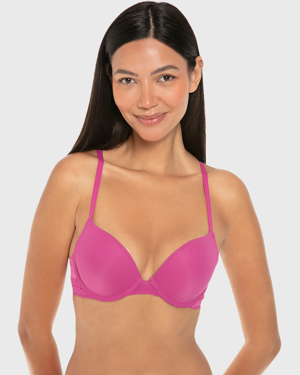 La Senza Isla And Evie Casual Comfort Rib Push Up Padded Plunge Bra Baton Rouge Baton Rouge / 34B