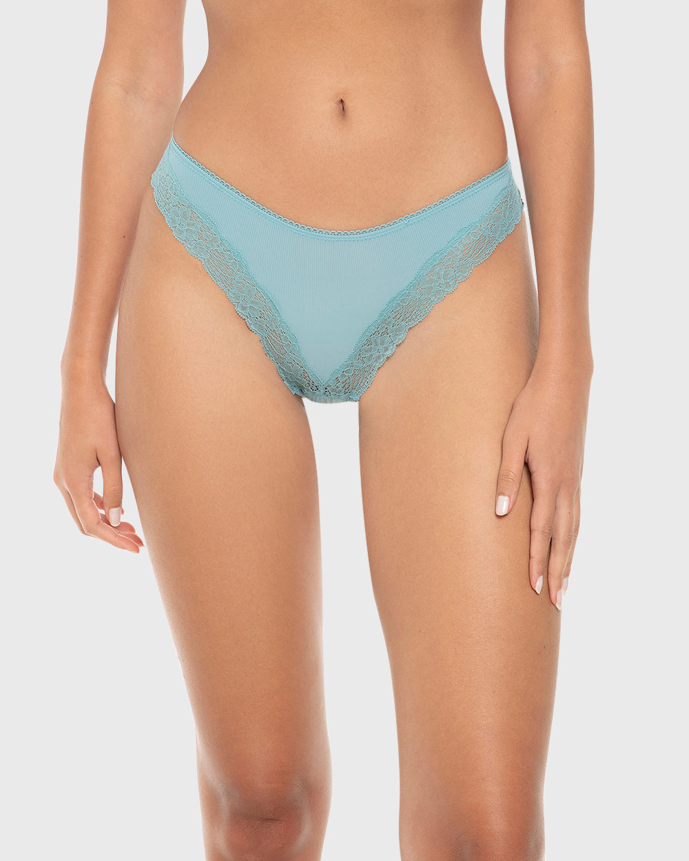 La Senza Isla And Evie Casual Comfort Rib Cheeky Panty Reef Waters Reef Waters / S