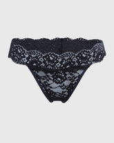 La Senza Trendy Lace Thong BLACK / M