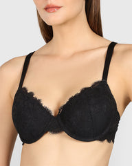 La Senza Lightly Lined Full Coverage Bra Black / 34B