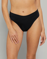 LA SENZA COMFORTABLE MIDRISE TRENDY ULTRASOFT BLACK THONG BLACK / M