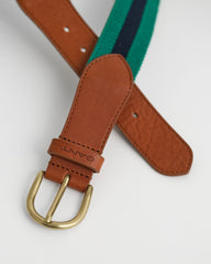 STRIPED WEBBING BELT Green / 80X32