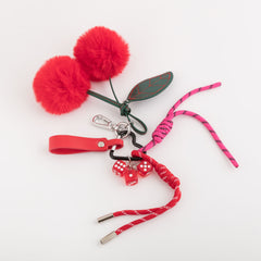 Keyrings-Playful Keychain Winter Single Size / Red/Multicolour