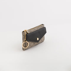 Keyring Coin Purse-Diana Wallet Single Size / Taupe/Black